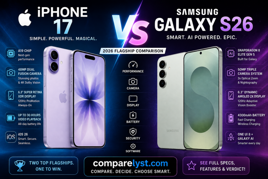 iPhone 17 vs Samsung Galaxy S26