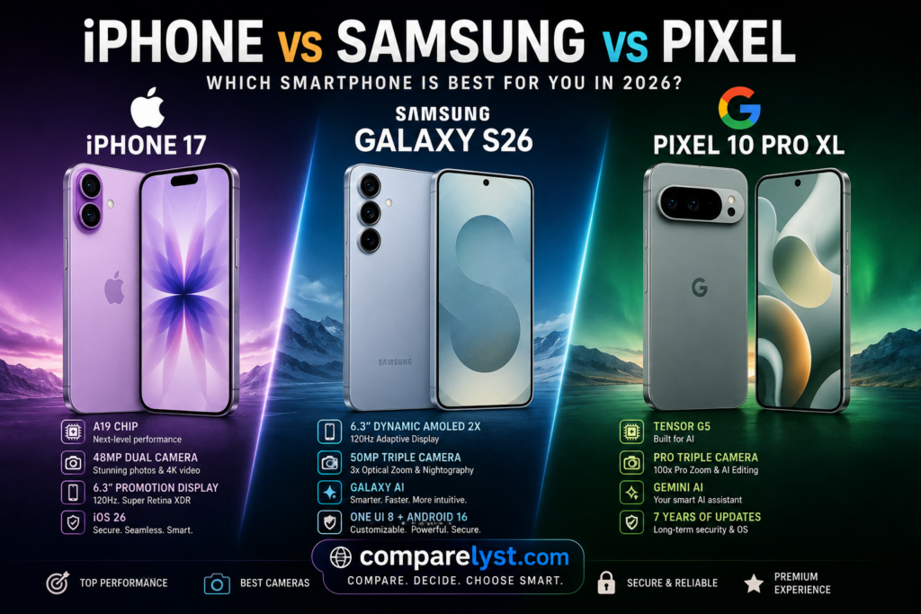 Best Smartphone 2026 – iPhone vs Samsung vs Pixel: Which is really better?