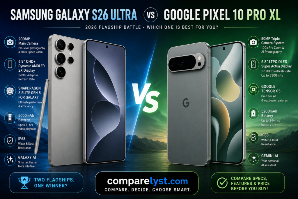 Samsung Galaxy S26 Ultra vs Google Pixel 10 Pro XL