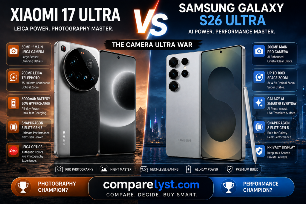 Xiaomi 17 Ultra vs Samsung Galaxy S26 Ultra