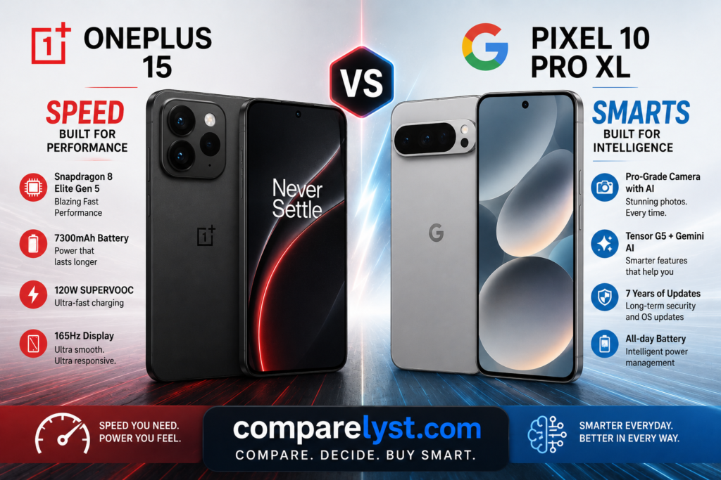 OnePlus 15 vs Google Pixel 10 Pro XL