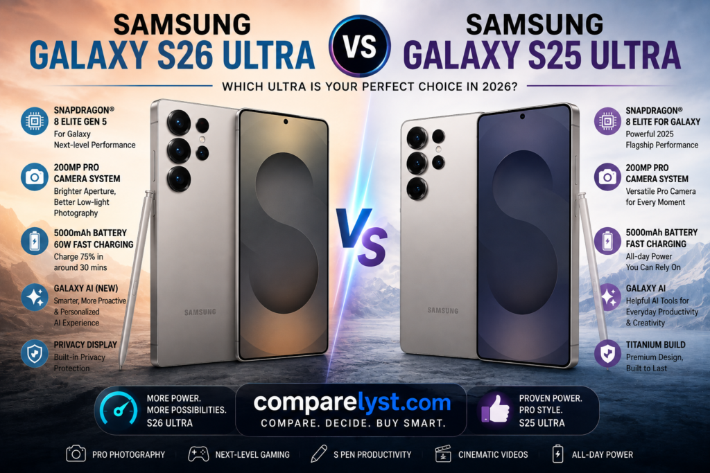 amsung Galaxy S26 Ultra vs Galaxy S25 Ultra