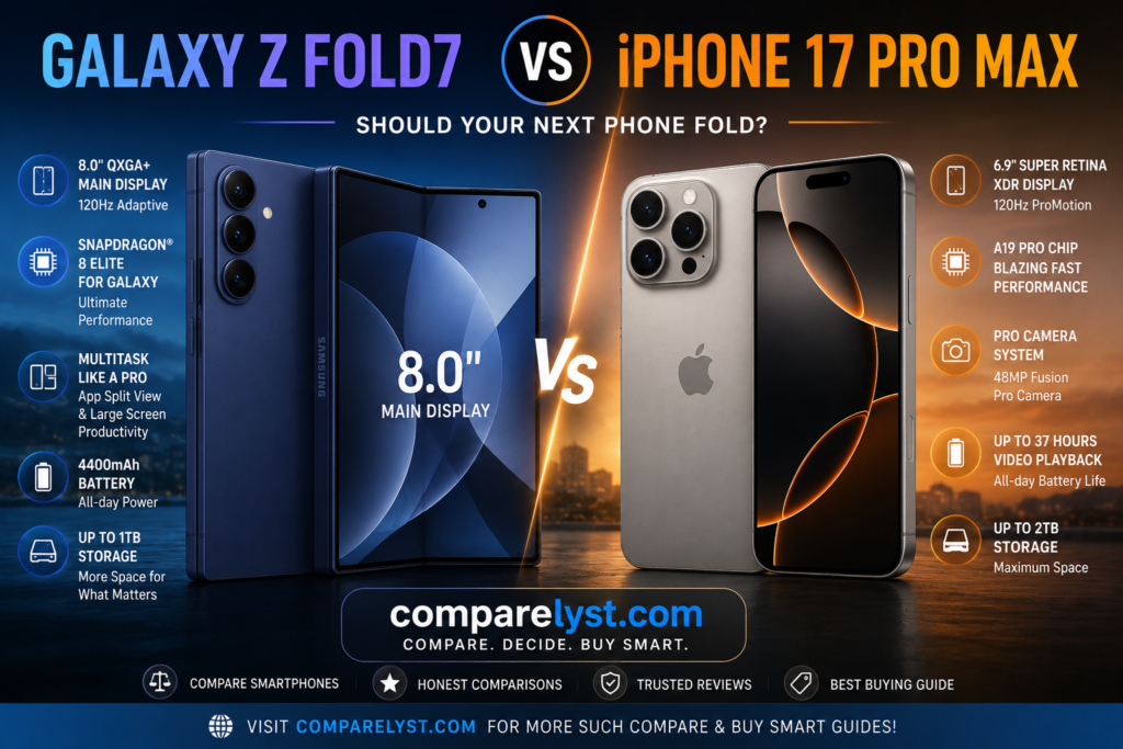 Galaxy Z Fold7 vs iPhone 17 Pro Max